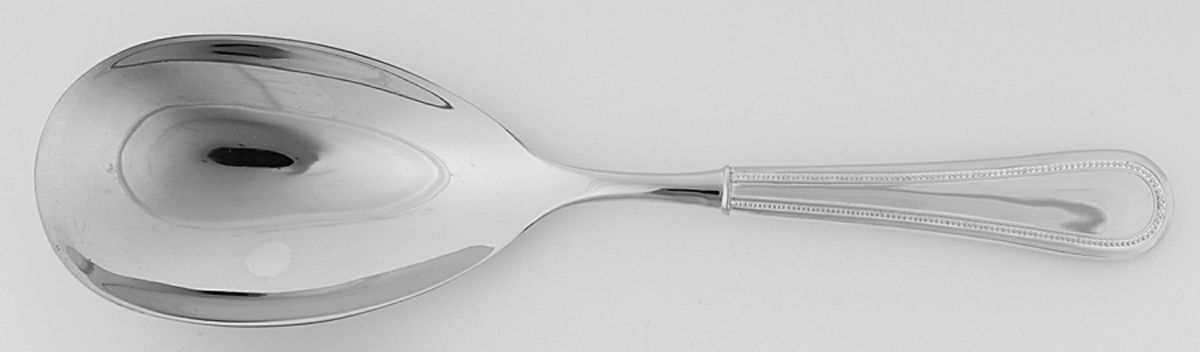 Beaded Antique (Silverplate, 1977) Salad Serving Spoon with Plated Bowl by Towle Silver-1