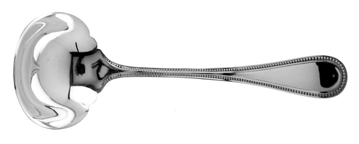 Beaded Antique (Silverplate, 1977) Solid Gravy Ladle by Towle Silver-1
