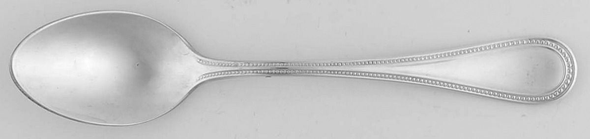 Beaded Antique (Silverplate, 1977) Dessert/Oval Soup Spoon by Towle Silver-1