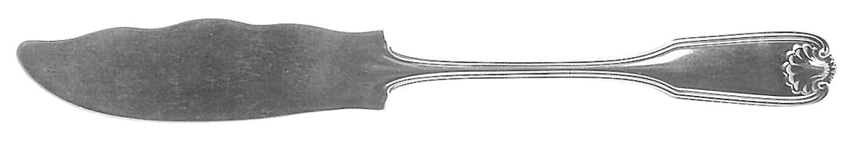 Benjamin Franklin (Sterling, 1904, T-Lion, No Mono) Flat Handle Butter Spreader by Towle Silver-1