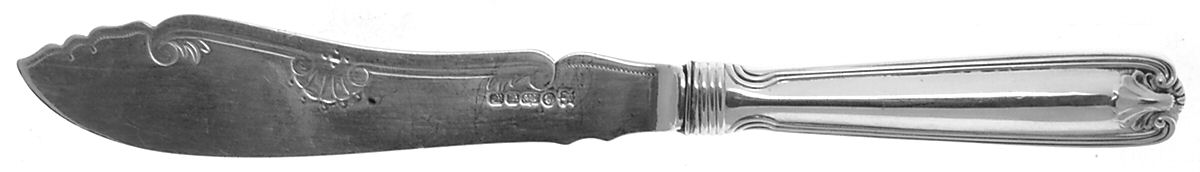 Benjamin Franklin (Sterling, 1904, T-Lion, No Mono) Individual Fish Knife with Silverplate Blade by Towle Silver-1