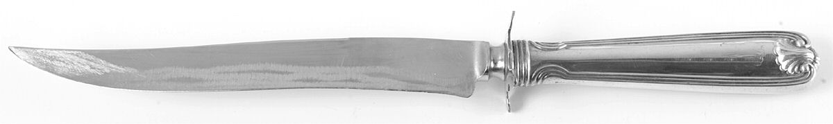 Benjamin Franklin (Sterling, 1904, T-Lion, No Mono) Large Stainless Blade Roast Carving Knife by Towle Silver-1