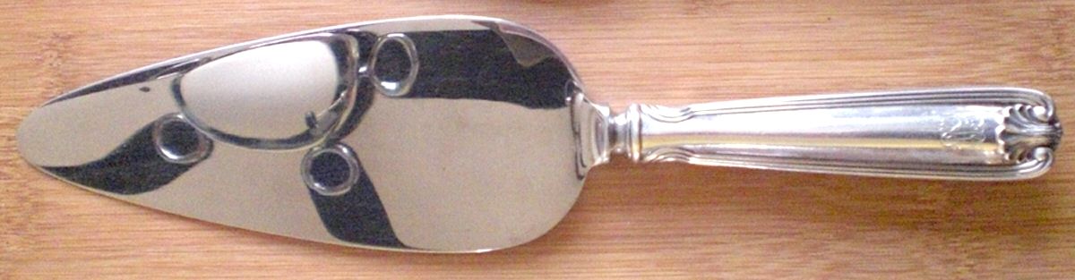 Benjamin Franklin (Sterling, 1904, T-Lion, No Mono) Pie Server with Stainless Blade by Towle Silver-1