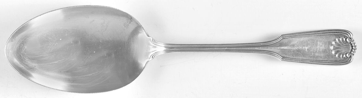 Benjamin Franklin (Sterling, 1904, T-Lion, No Mono) Solid Entree Serving Spoon by Towle Silver-1