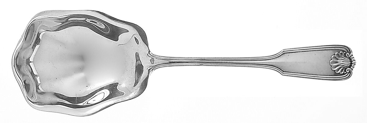 Benjamin Franklin (Sterling, 1904, T-Lion, No Mono) Large Solid Berry/Casserole Spoon by Towle Silver-1