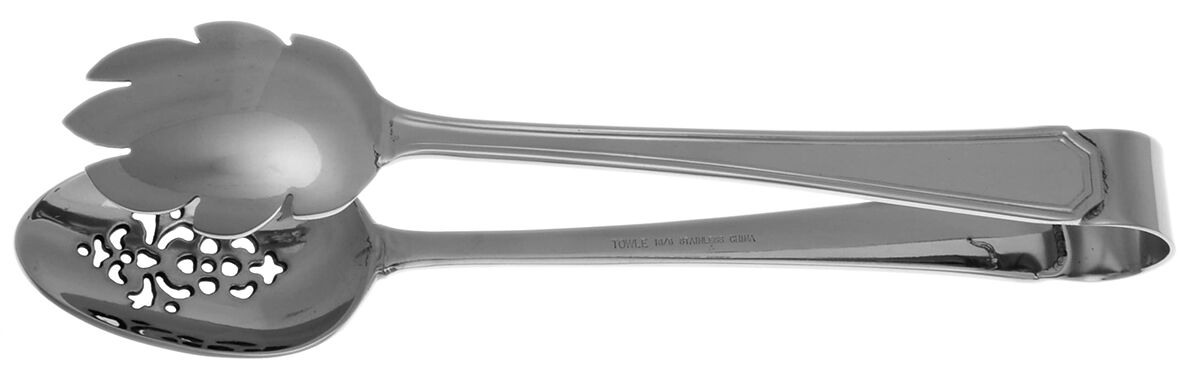 Beacon Hill (Stainless, Supreme Cutlery) Ice Serving Tongs Large HC by Towle Silver-1