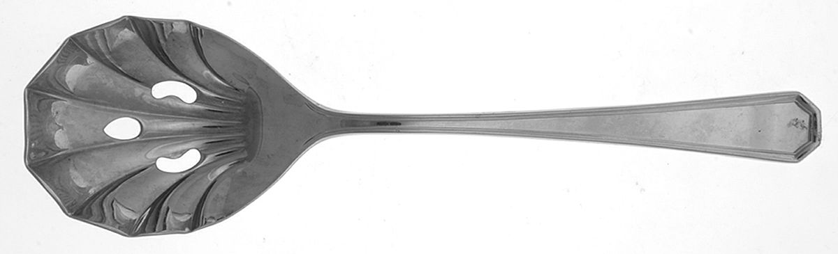 Beacon Hill (Stainless, Supreme Cutlery) Large Solid Pierced Serving Spoon by Towle Silver-1