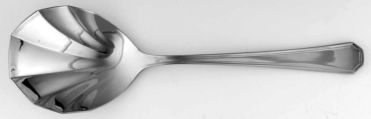 Beacon Hill (Stainless, Supreme Cutlery) Solid Serving Spoon by Towle Silver-1
