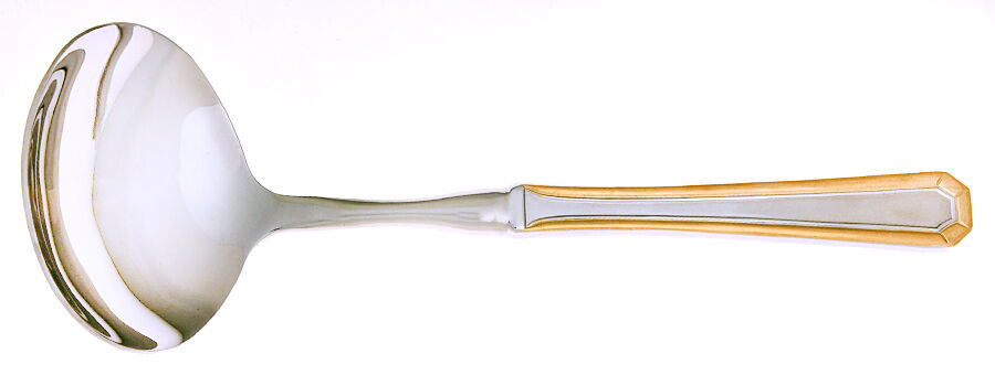 Beacon Hill (Stainless, Gold Accent) Gravy Ladle with No Spout Stainless Bowl HC by Towle Silver-1