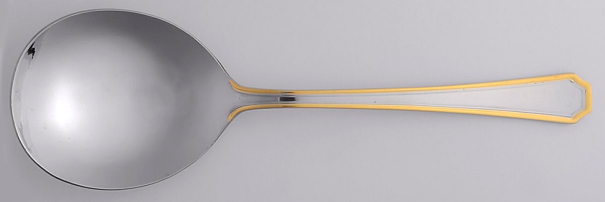 Beacon Hill (Stainless, Gold Accent) Tablespoon (Serving Spoon) by Towle Silver-1
