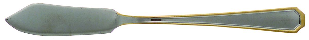 Beacon Hill (Stainless, Gold Accent) Flat Handle Master Butter Knife by Towle Silver-1