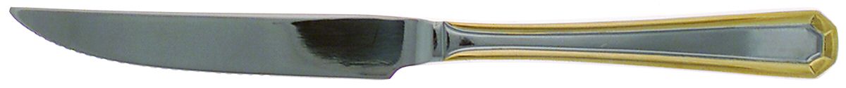 Beacon Hill (Stainless, Gold Accent) Individual Solid Handle Steak Knife by Towle Silver-1