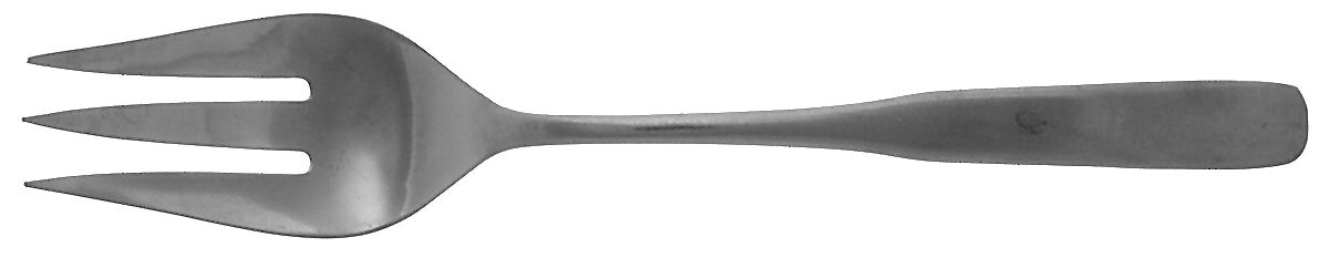 Betsy Ross (Stainless) Large Solid Cold Meat Serving Fork by Towle Silver-1