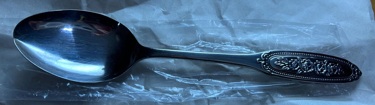 Beaded Rose (Stainless) Tablespoon (Serving Spoon) by Towle Silver-1