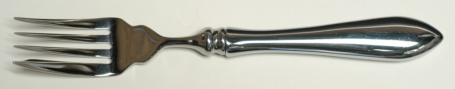 Boston Antique (Stainless, Glossy) Individual Hollow Fish Fork, Stainless Tines by Towle Silver-1