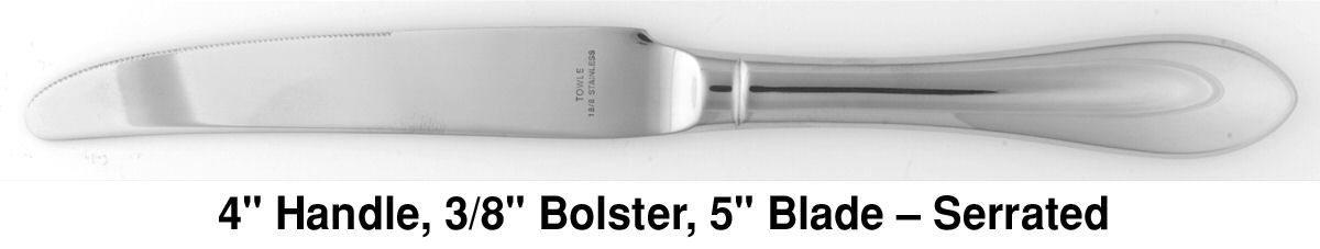 Boston Antique (Stainless, Glossy) New French Hollow Knife by Towle Silver-1