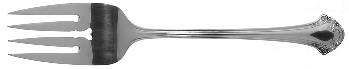 Boston Chippendale (Silverplate-1987) Small Solid Cold Meat Serving Fork by Towle Silver-1
