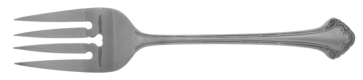 Boston Chippendale (Silverplate-1987) Medium Solid Cold Meat Serving Fork by Towle Silver-1