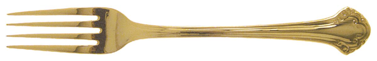 Boston Chippendale Gold (Gold Electroplate) Fork by Towle Silver-1