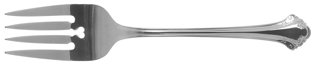 Boston Chippendale (Stainless-Korea-Japan) Medium Solid Cold Meat Serving Fork by Towle Silver-1
