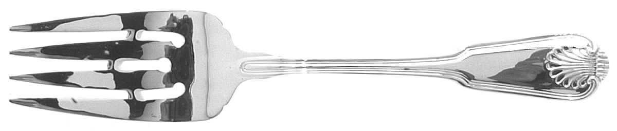 Boston Shell (Silverplate, 1987) Small Solid Cold Meat Serving Fork by Towle Silver-1