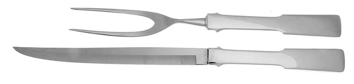 Byfield (Silverplate, 1970) Large 2-Piece Roast Carving Set w/Stainless Blade by Towle Silver-1