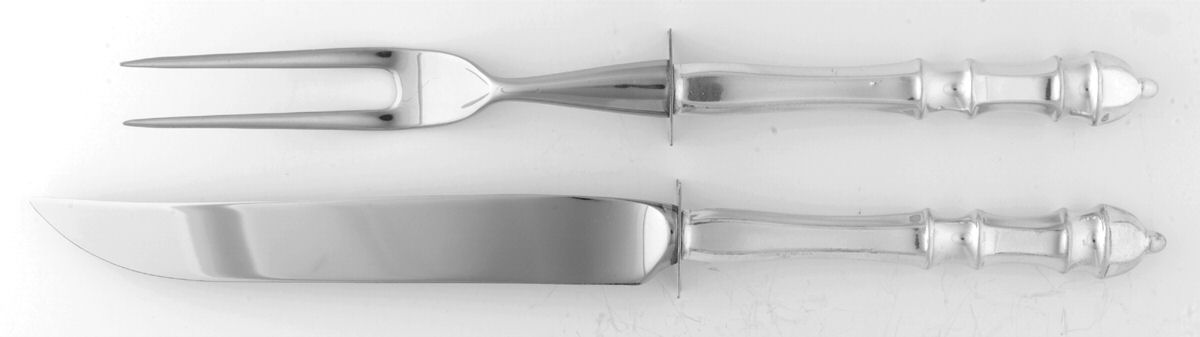 Carpenter Hall (Sterling, 1975) Small Stainless Blade 2-Piece Steak Carving Set by Towle Silver-1