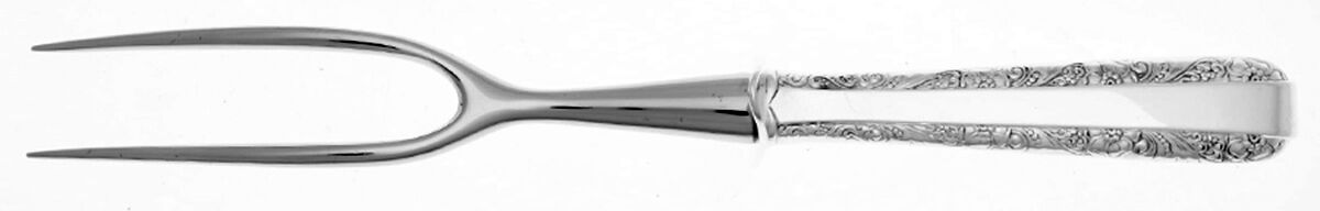 Candlelight (Sterling, 1934, No Monos) Small Carving Fork Stainless Prong w/Sterling Guar by Towle Silver-1