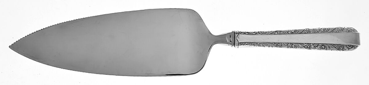 Candlelight (Sterling, 1934, No Monos) Pie Server with Serrated Stainless Blade HC by Towle Silver-1