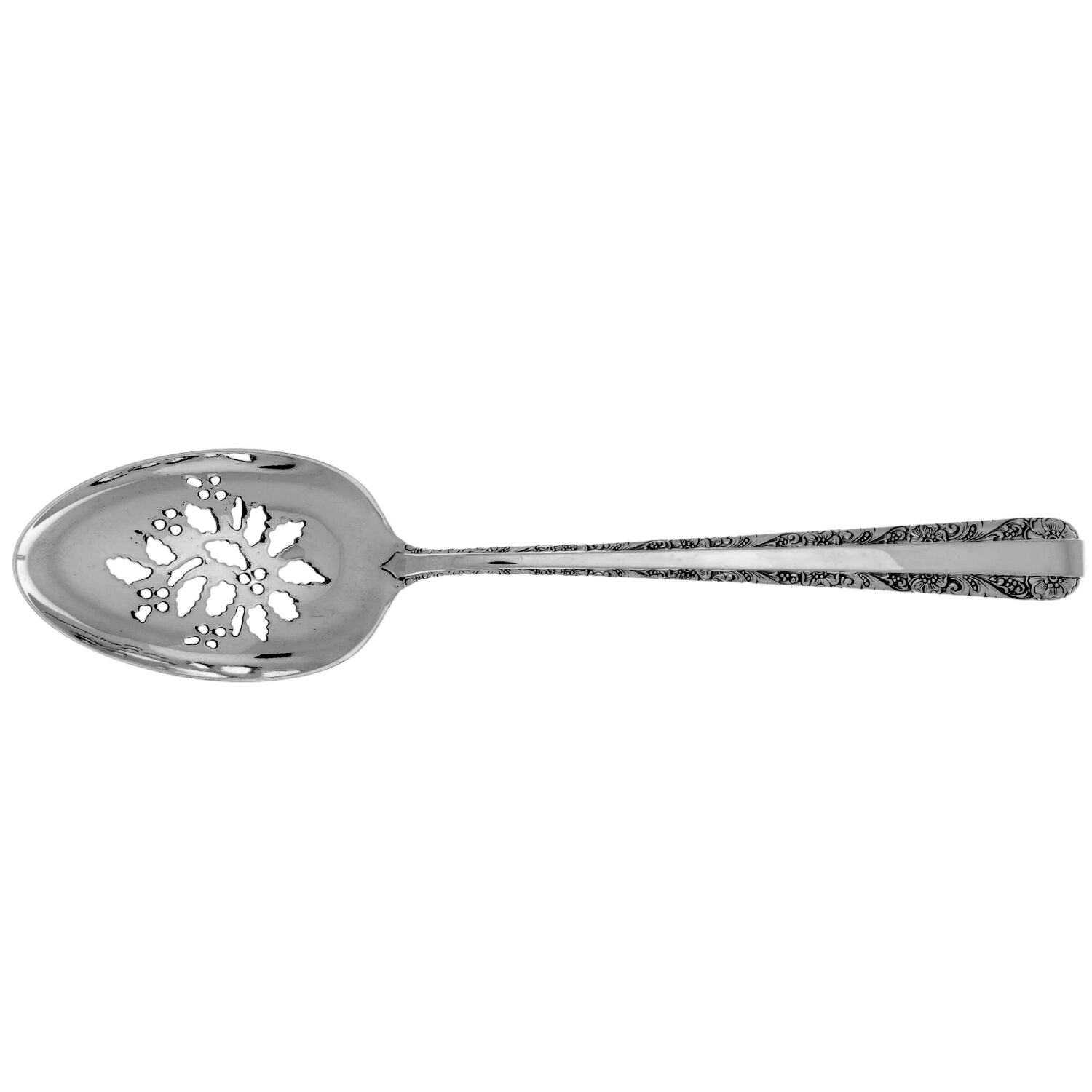 Candlelight (Sterling, 1934, No Monos) Holiday Tablespoon with Pierced Bowl HC by Towle Silver-1