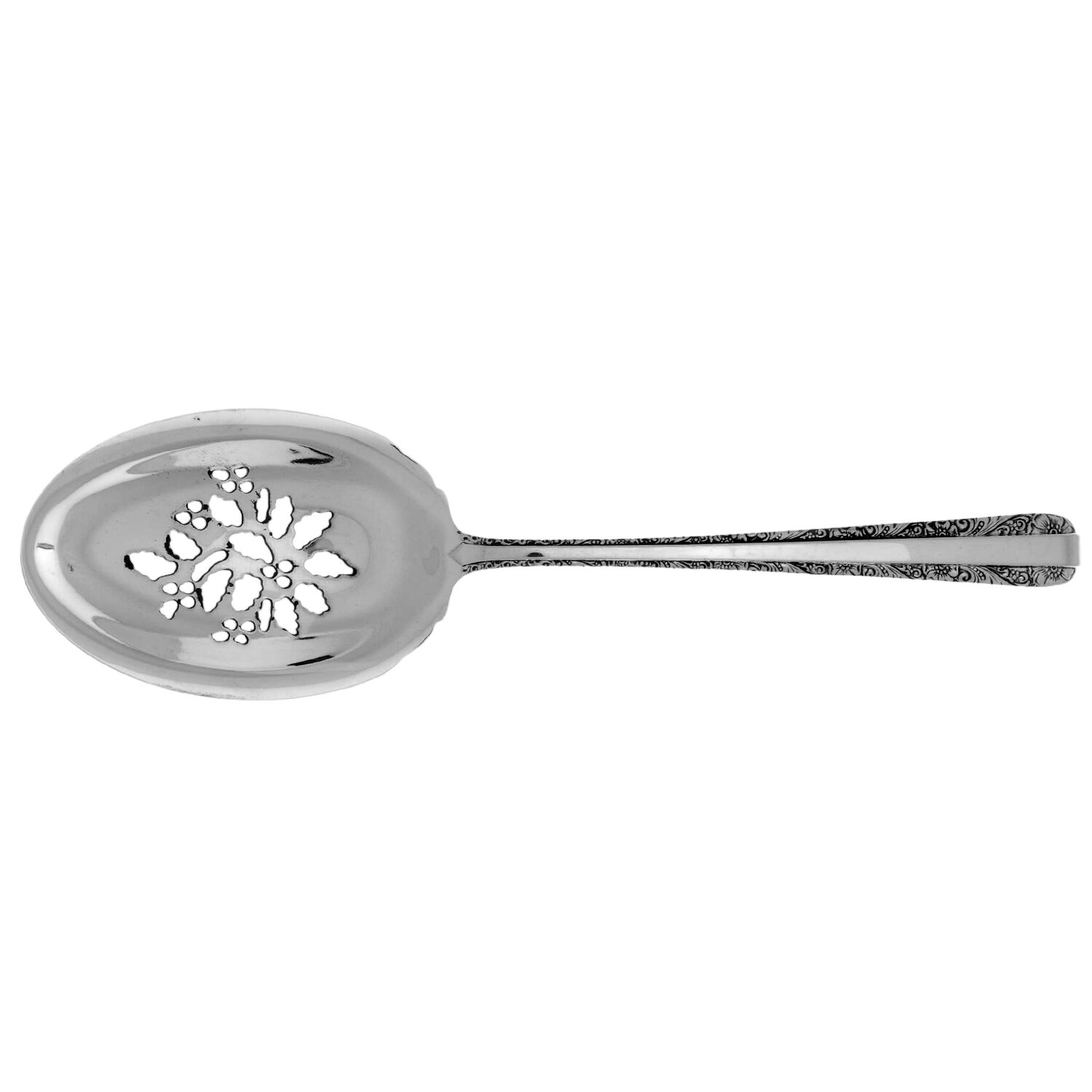 Candlelight (Sterling, 1934, No Monos) Holiday Casserole Spoon with Pierced Bowl HC by Towle Silver-1