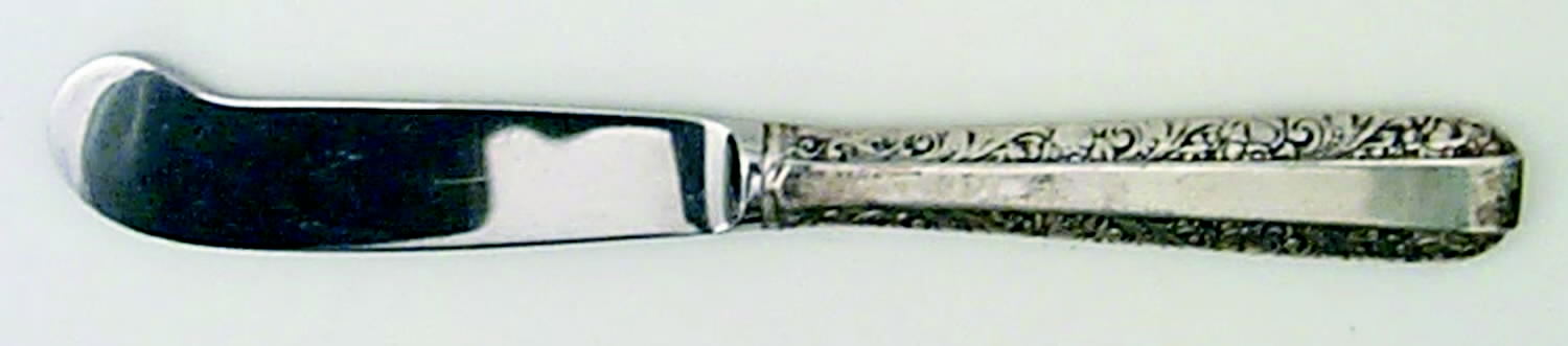 Candlelight (Sterling, 1934, No Monos) Butter Spreader Hollow Hdl-Paddle/Stainless Blade by Towle Silver-1