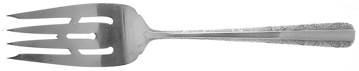 Candlelight (Sterling, 1934, No Monos) Large Solid Cold Meat Serving Fork by Towle Silver-1