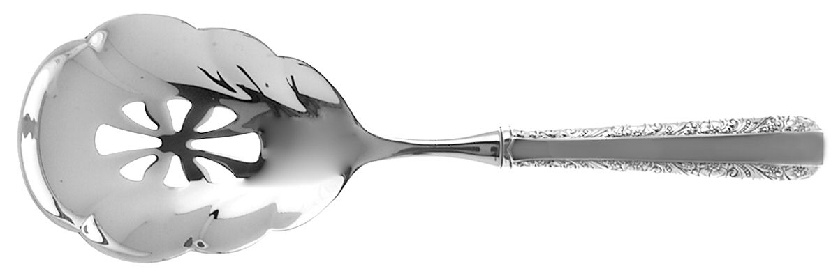 Candlelight (Sterling, 1934, No Monos) Pierced Serving Spoon with Stainless Bowl by Towle Silver-1