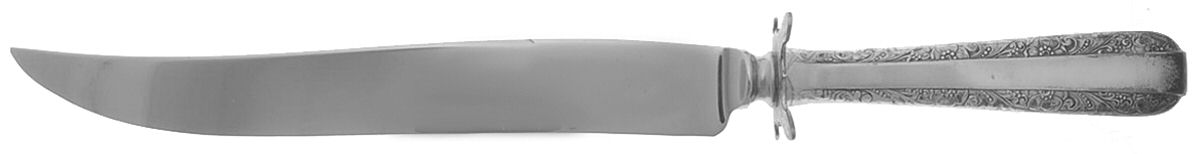 Candlelight (Sterling, 1934, No Monos) Large Carving/Roast Knife StnlBl w/Sterling Guard by Towle Silver-1