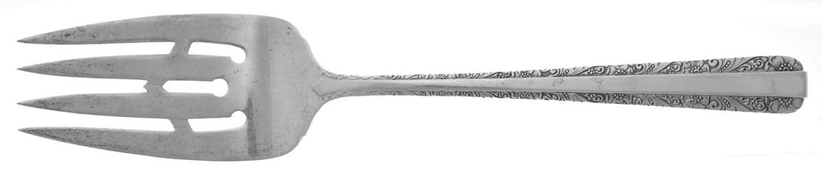 Candlelight (Sterling, 1934, No Monos) Small Solid Cold Meat Serving Fork by Towle Silver-1
