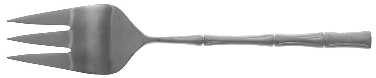 Cane (Stainless, Satin Finish) Medium Solid Cold Meat Serving Fork by Towle Silver-1