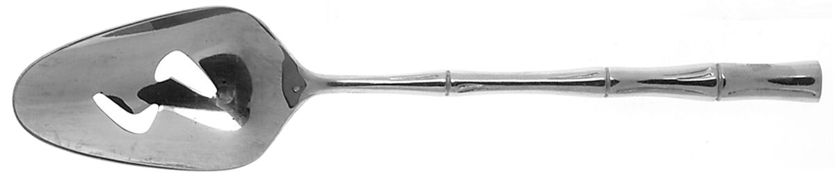Cane (Stainless, Glossy Finish) Pierced Tablespoon (Serving Spoon) by Towle Silver-1