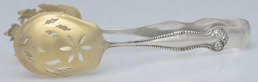 Canterbury (Sterling, 1893) Large Ice Serving Tongs by Towle Silver-1