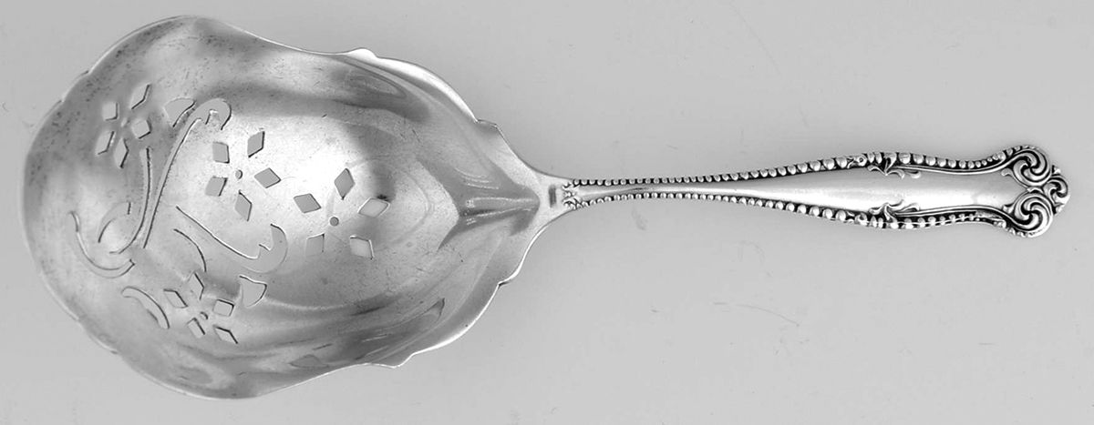 Canterbury (Sterling, 1893) Bon Bon Scoop by Towle Silver-1