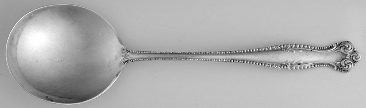 Canterbury (Sterling, 1893) Round Bowl Soup Spoon (Bouillon) by Towle Silver-1