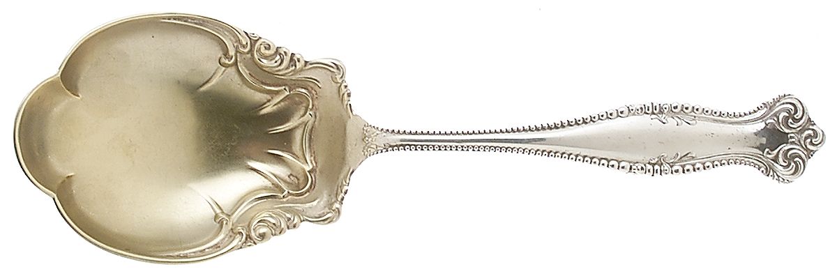 Canterbury (Sterling, 1893) Small Solid Berry/Casserole Spoon by Towle Silver-1