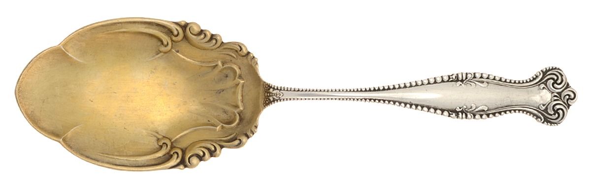Canterbury (Sterling, 1893) Solid Salad Serving Spoon by Towle Silver-1