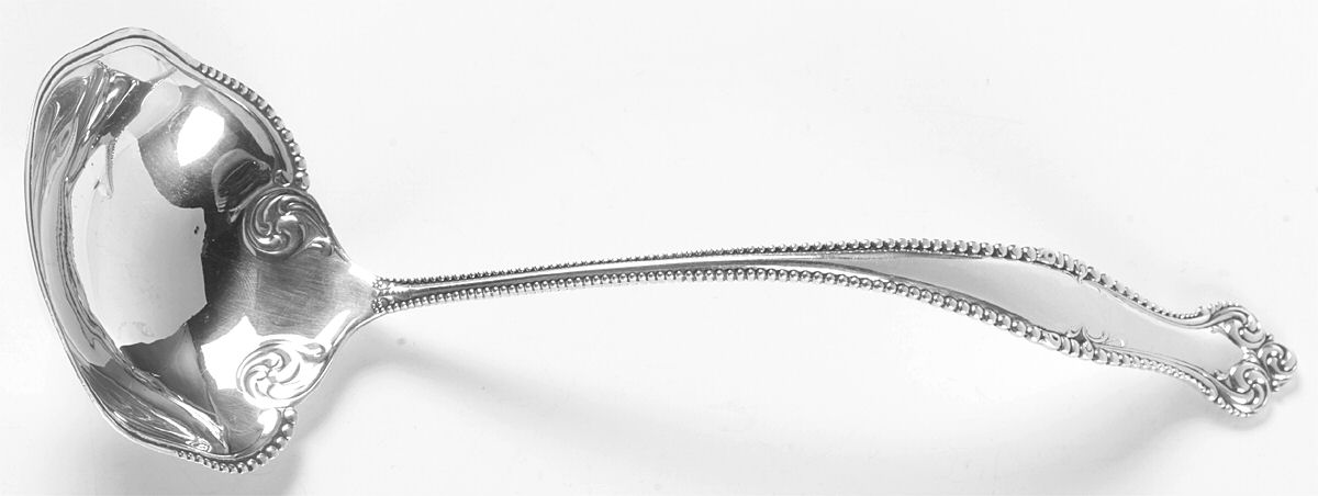 Canterbury (Sterling, 1893) Oyster Ladle Solid Piece by Towle Silver-1