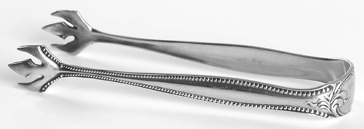 Canterbury (Sterling, 1893) Bon Bon Tongs by Towle Silver-1