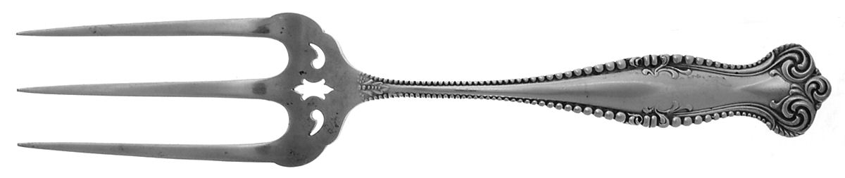 Canterbury (Sterling, 1893) Solid Spinach Serving Fork by Towle Silver-1