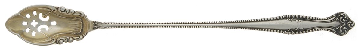 Canterbury (Sterling, 1893) Pierced Bowl Long Handle Olive Spoon by Towle Silver-1