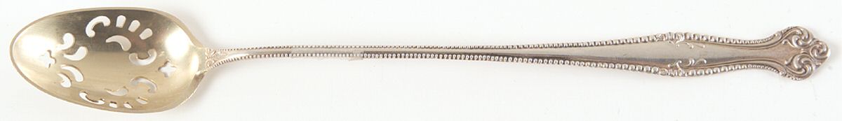 Canterbury (Sterling, 1893) Pierced Bowl Long Handle Olive Spoon by Towle Silver-1