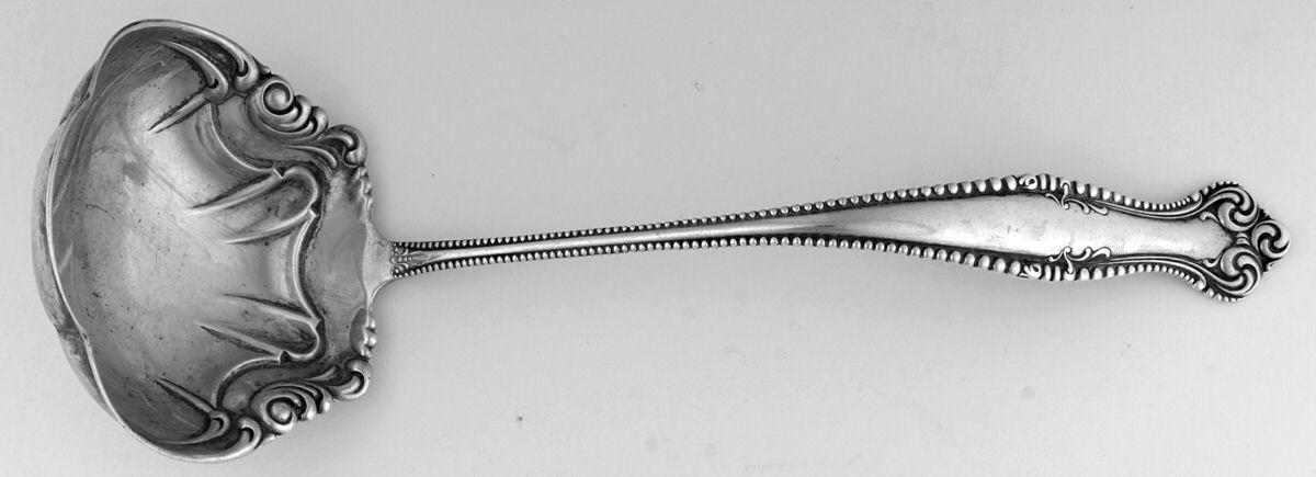 Canterbury (Sterling, 1893) Oyster Ladle Solid Piece by Towle Silver-1