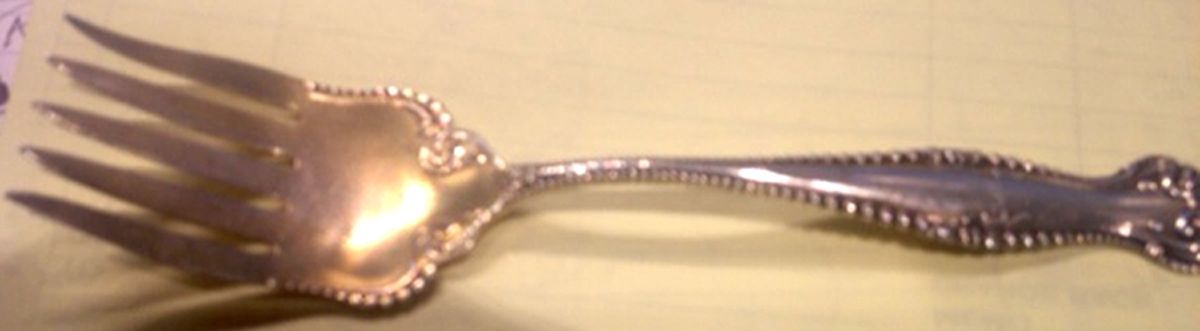 Canterbury (Sterling, 1893) Large Solid Tined Sardine Serving Fork by Towle Silver-1